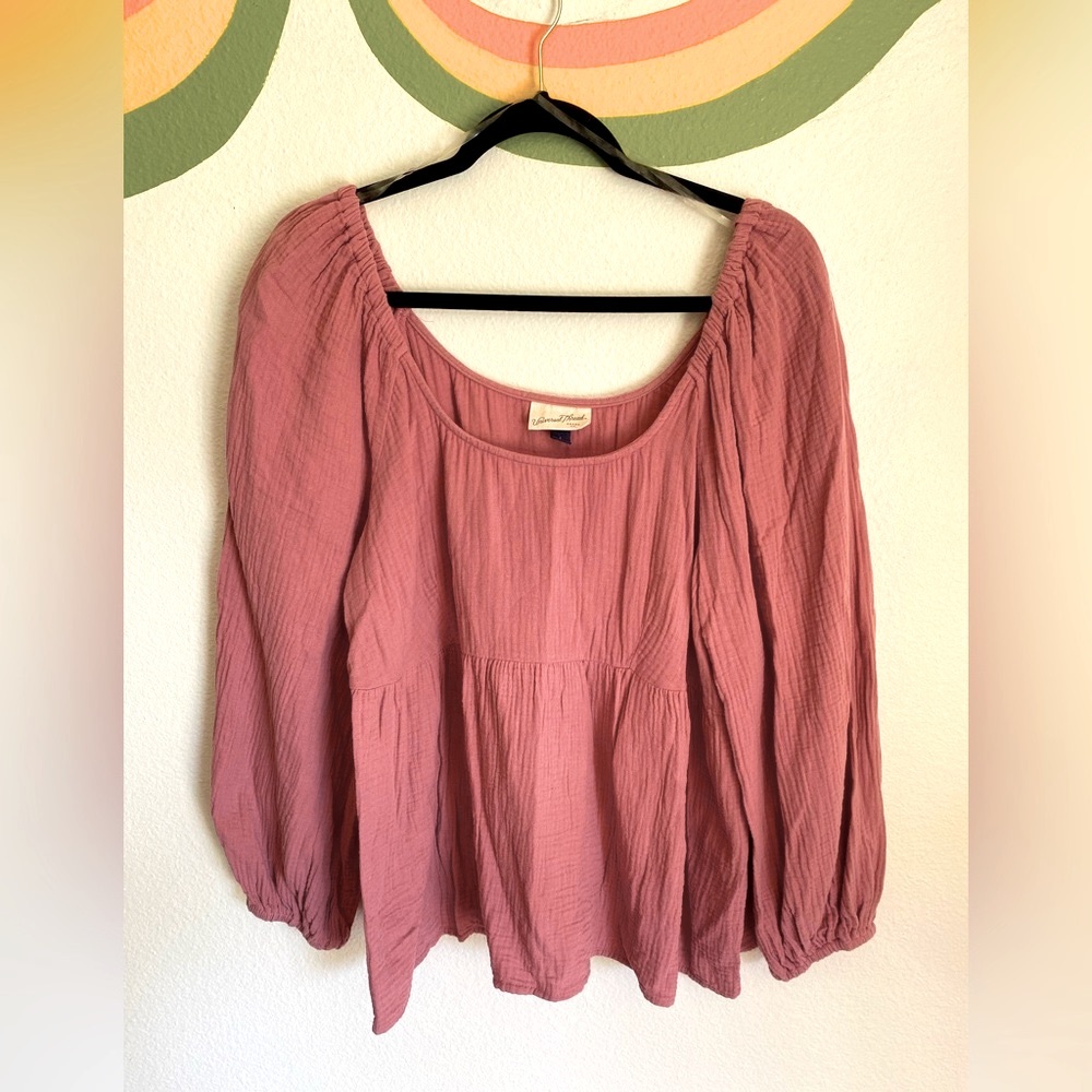 Dusty Pink Baby Doll Top